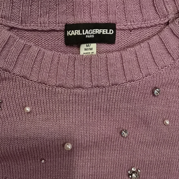 crystal embellished Karl Lagerfeld sweater - Picture 4 of 4